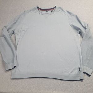 Ted Baker Sweater Men Large Size 6 Baby‎ Blue Crewneck Pullover Lightweight